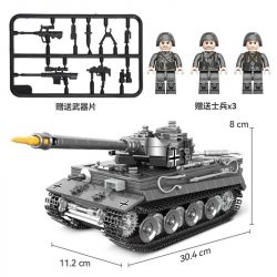 CAYI 6804 XE TĂNG HỔ bộ đồ chơi xếp lắp ráp ghép mô hình Military Army Quân Sự Bộ Đội