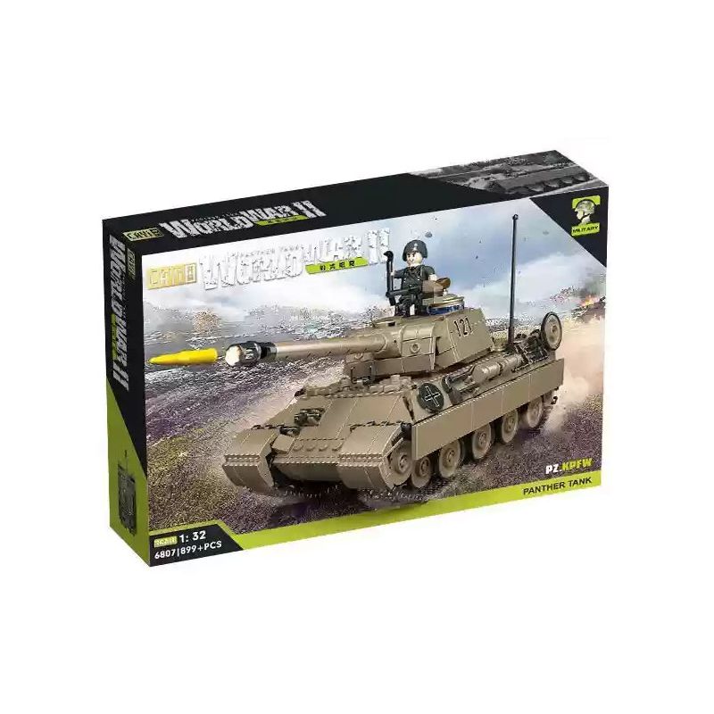 CAYI 6807 XE TĂNG DA BÁO bộ đồ chơi xếp lắp ráp ghép mô hình Military Army Quân Sự Bộ Đội 899 khối