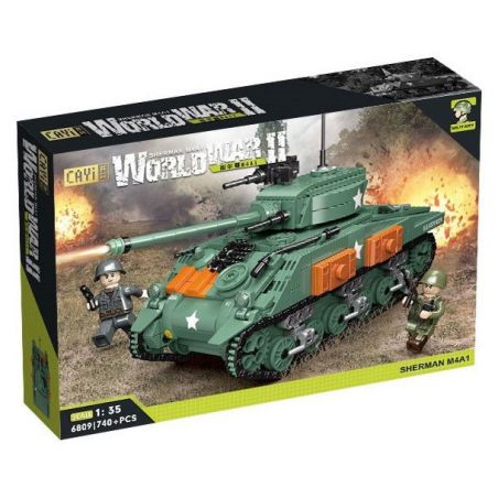 CAYI 6809 M4 SHERMAN TANK bộ đồ chơi xếp lắp ráp ghép mô hình Military Army Quân Sự Bộ Đội 740 khối