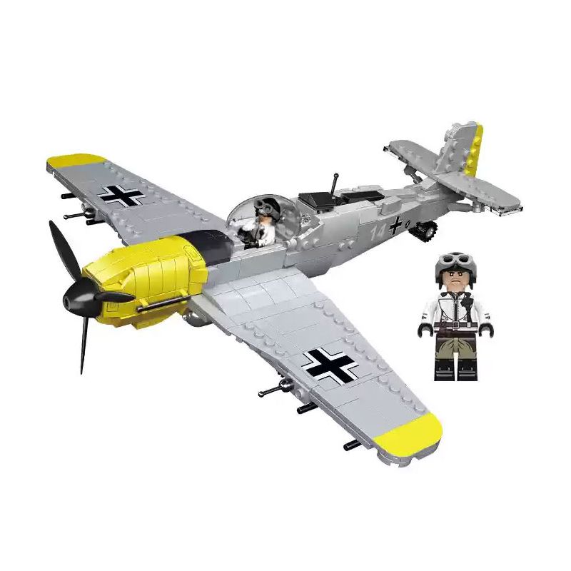 CAYI 6816 TIÊM KÍCH BF109 bộ đồ chơi xếp lắp ráp ghép mô hình Military Army Quân Sự Bộ Đội