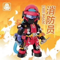 IBLOCK IB1101-1 1101-1 ĐỘI CỨU HỘ LÍNH HỎA bộ đồ chơi xếp lắp ráp ghép mô hình RESCUE TEAM