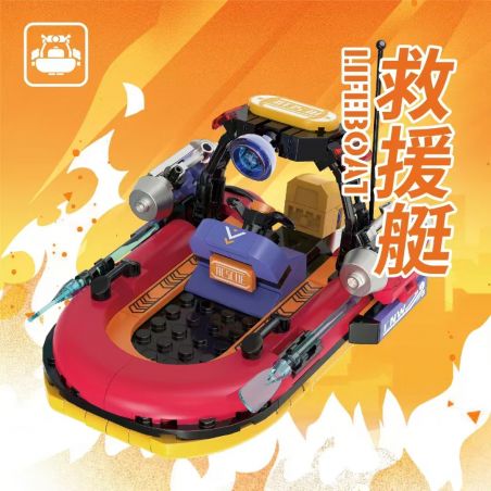 IBLOCK IB1101-4 1101-4 ĐỘI CỨU HỘ THUYỀN bộ đồ chơi xếp lắp ráp ghép mô hình RESCUE TEAM