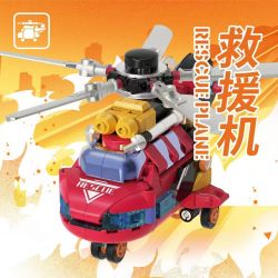 IBLOCK IB1101-3 1101-3 ĐỘI CỨU HỘ MÁY BAY bộ đồ chơi xếp lắp ráp ghép mô hình RESCUE TEAM