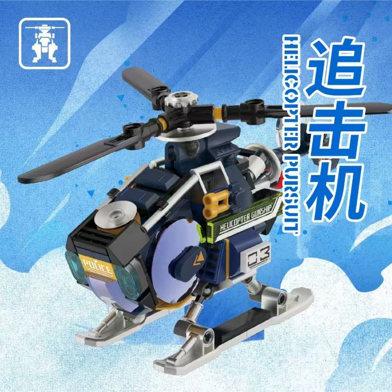 IBLOCK IB1102-3 1102-3 BIỆT ĐỘI BÃO TỐ KẺ SĂN ĐUỔI bộ đồ chơi xếp lắp ráp ghép mô hình HURRICANE TEAM