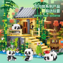 JIESTAR 59093 TÚP LỀU TRE GẤU TRÚC bộ đồ chơi xếp lắp ráp ghép mô hình Creator BAMBOO HOUSE Sáng Tạo 1945 khối