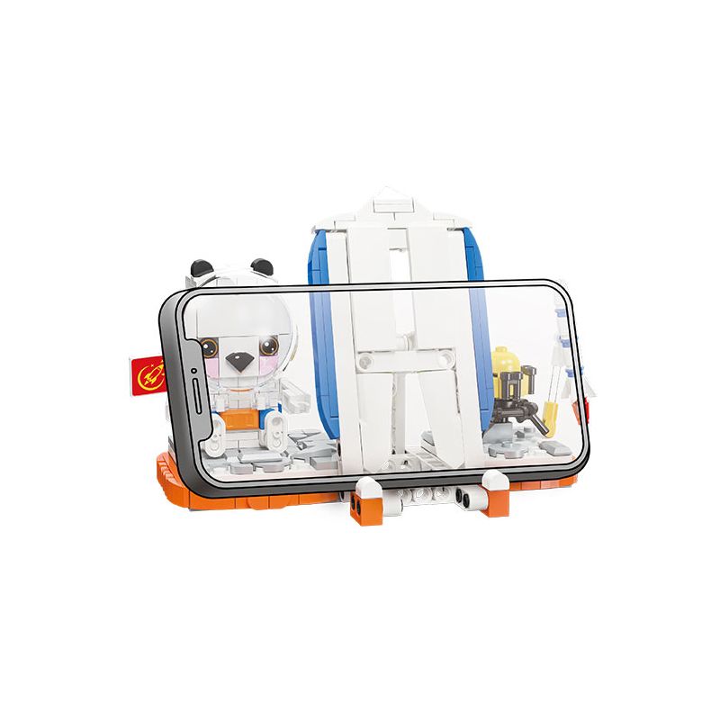 JIESTAR 58286 HỘI THẢO SÁNG TẠO KHUNG ĐIỆN THOẠI DI ĐỘNG KHÔNG GIAN PANDA bộ đồ chơi xếp lắp ráp ghép mô hình Gear Đồ Lắp Ghép 311 khối