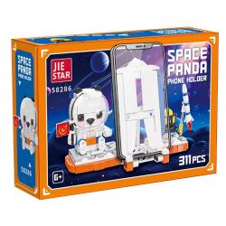 JIESTAR 58286 HỘI THẢO SÁNG TẠO KHUNG ĐIỆN THOẠI DI ĐỘNG KHÔNG GIAN PANDA bộ đồ chơi xếp lắp ráp ghép mô hình Gear Đồ Lắp Ghép 311 khối