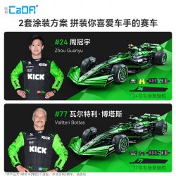 CADA DOUBLEE C64010 64010 XE SAUBER C44 F1 1:8 tỷ lệ 1:8 bộ đồ chơi xếp lắp ráp ghép mô hình Technic KICK SAUBER F1 TEAM C44 Kỹ Thuật Công Nghệ Cao Mô Hình Phương Tiện 2553 khối