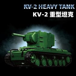12GO 97005 BỂ NẶNG KV-2 1:28 tỷ lệ 1:28 bộ đồ chơi xếp lắp ráp ghép mô hình Military Army KV-2 HEAVY TANK Quân Sự Bộ Đội 1321 khối