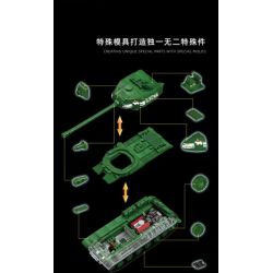 12GO 97006 XE TĂNG HẠNG NẶNG IS-2 1:28 tỷ lệ 1:28 bộ đồ chơi xếp lắp ráp ghép mô hình Military Army IS-2 HEAVY TANK Quân Sự Bộ Đội 1402 khối