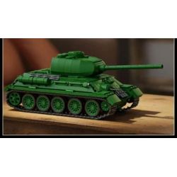 12GO 97007 T34-85 MEDIUM TANK 1:28 tỷ lệ 1:28 bộ đồ chơi xếp lắp ráp ghép mô hình Military Army Quân Sự Bộ Đội 1263 khối