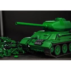 12GO 97007 T34-85 MEDIUM TANK 1:28 tỷ lệ 1:28 bộ đồ chơi xếp lắp ráp ghép mô hình Military Army Quân Sự Bộ Đội 1263 khối