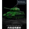 12GO 97007 T34-85 MEDIUM TANK 1:28 tỷ lệ 1:28 bộ đồ chơi xếp lắp ráp ghép mô hình Military Army Quân Sự Bộ Đội 1263 khối