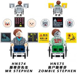 NONE HN574 HN575 2 MÔ HÌNH NGƯỜI HAWKING bộ đồ chơi xếp lắp ráp ghép mô hình Collectable Minifigures Búp Bê Sưu Tầm