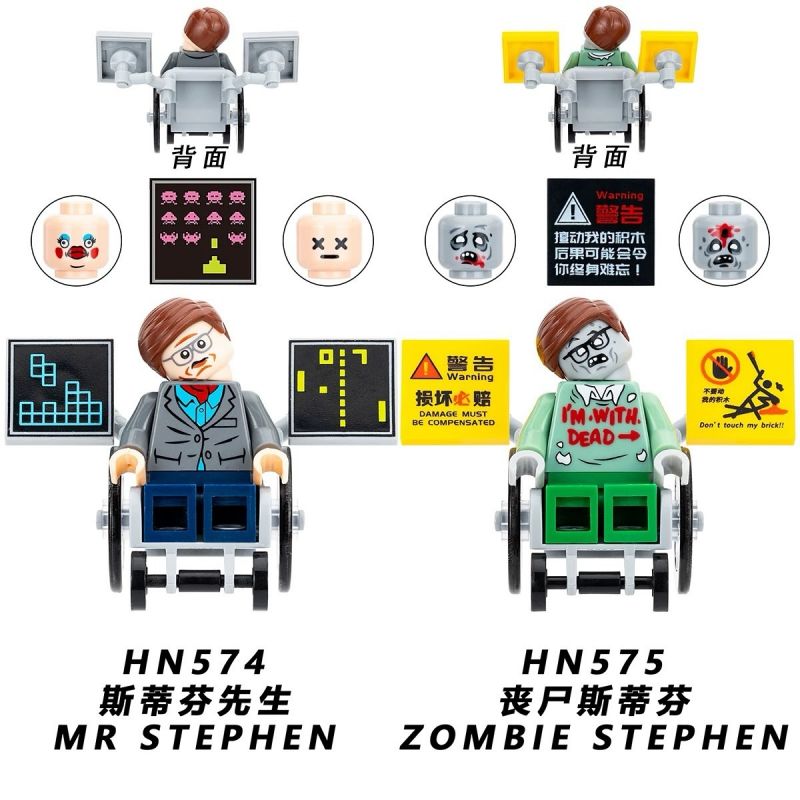 NONE HN574 HN575 2 MÔ HÌNH NGƯỜI HAWKING bộ đồ chơi xếp lắp ráp ghép mô hình Collectable Minifigures Búp Bê Sưu Tầm