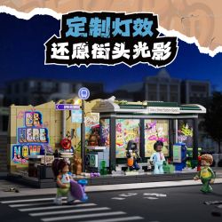 LUMIBRICKS FUNWHOLE F9066 9066 TRẠM XE BUÝT GRAFFITI bộ đồ chơi xếp lắp ráp ghép mô hình Creator STREET FUSION GRAFFITI BUS STOP Sáng Tạo 514 khối