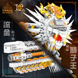 Kazi KY8129 8129 PHÁO CƠ KHÍ LION KING LIQUID GOLD bộ đồ chơi xếp lắp ráp ghép mô hình 1422 khối
