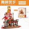 WEILE CREATION 2059 MÚA SƯ TỬ CHÀO MỪNG NĂM MỚI bộ đồ chơi xếp lắp ráp ghép mô hình Creator LION DANCE Sáng Tạo 1325 khối