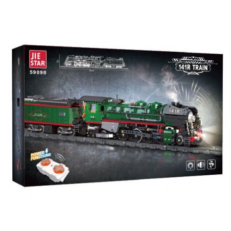 JIESTAR 59098 TÀU HƠI NƯỚC CỔ ĐIỂN ĐẦU MÁY 141R CỦA PHÁP bộ đồ chơi xếp lắp ráp ghép mô hình City Thành Phố 1782 khối