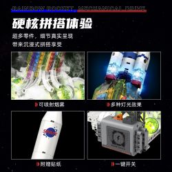 KAIYU KEEYEE WORLD K96271 96271 TÊN LỬA CẦU VỒNG bộ đồ chơi xếp lắp ráp ghép mô hình City SPACE POST Thành Phố