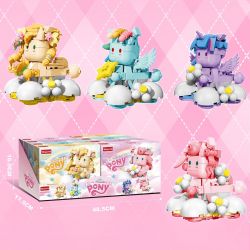 WANGAO 188028 LITTLE MA BOOLI 4 APPLE JACKS YUNBAO DAISI TWILIGHT PINGKAMINA bộ đồ chơi xếp lắp ráp ghép mô hình Movie & Game Phim Và Trò Chơi 733 khối