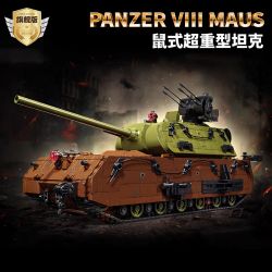 12GO 98002 98001 XE TĂNG SIÊU NẶNG MAUS bộ đồ chơi xếp lắp ráp ghép mô hình Military Army PANZER VII MAUS Quân Sự Bộ Đội 3568 khối