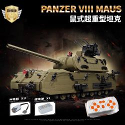 12GO 98002 98001 XE TĂNG SIÊU NẶNG MAUS bộ đồ chơi xếp lắp ráp ghép mô hình Military Army PANZER VII MAUS Quân Sự Bộ Đội 3568 khối