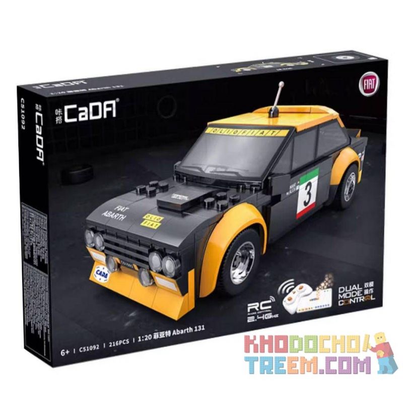 CADA DOUBLEE C51092 51092 XE ĐUA FIAT 131 ABARTH tỷ lệ 1:20 bộ đồ chơi xếp lắp ráp ghép mô hình Speed Champions Racing Cars Đua Xe Công Thức 216 khối