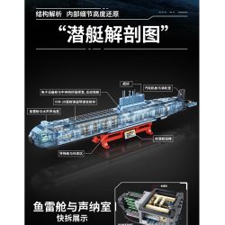 PanlosBrick 628020 Panlos Brick 628020 VŨ KHÍ HÀNG HẢI TÀU NGẦM HẠT NHÂN TYPE 941 bộ đồ chơi xếp lắp ráp ghép mô hình Military Army Quân Sự Bộ Đội 4474 khối