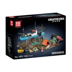 MouldKing 10191 Mould King 10191 SÂN SỬA THUYỀN ĐÁNH CÁ bộ đồ chơi xếp lắp ráp ghép mô hình Creator FISHING BOAT REPAIR YARD Sáng Tạo 1234 khối