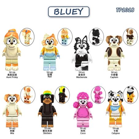 TP 1018 139 140 141 142 143 144 145 146 BẦM TÍM 8 HÌNH bộ đồ chơi xếp lắp ráp ghép mô hình Movie & Game BLUEY Phim Và Trò Chơi