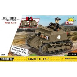 COBI 2658 XE TĂNG TK-3 1:28 tỷ lệ 1:28 bộ đồ chơi xếp lắp ráp ghép mô hình Military Army TANKETTE TK-3 Quân Sự Bộ Đội 318 khối