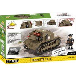 COBI 2658 XE TĂNG TK-3 1:28 tỷ lệ 1:28 bộ đồ chơi xếp lắp ráp ghép mô hình Military Army TANKETTE TK-3 Quân Sự Bộ Đội 318 khối