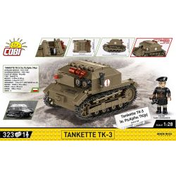 COBI 2658 XE TĂNG TK-3 1:28 tỷ lệ 1:28 bộ đồ chơi xếp lắp ráp ghép mô hình Military Army TANKETTE TK-3 Quân Sự Bộ Đội 318 khối