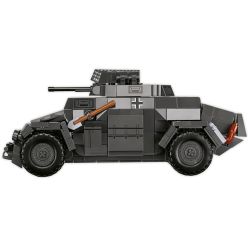 COBI 2657 XE TRINH SÁT THẾ CHIẾN II CỦA ĐỨC 1:28 tỷ lệ 1:28 bộ đồ chơi xếp lắp ráp ghép mô hình Military Army SD.KFZ. 222 Quân Sự Bộ Đội 502 khối