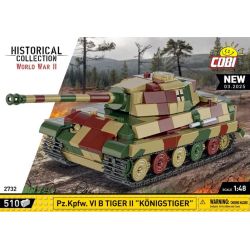 COBI 2732 TIGER KING TANK HẠNG NẶNG 1:48 tỷ lệ 1:48 bộ đồ chơi xếp lắp ráp ghép mô hình Military Army PZ.KPFW. VI B TIGER II KONIGSTIGER Quân Sự Bộ Đội