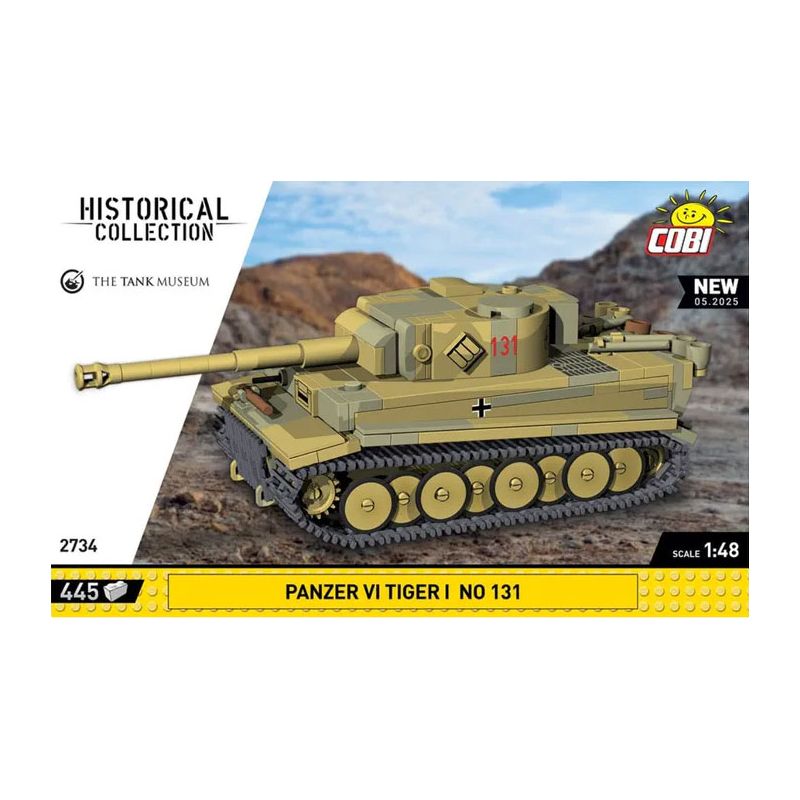 COBI 2734 TIGER SIX TANK 1:48 tỷ lệ 1:48 bộ đồ chơi xếp lắp ráp ghép mô hình Military Army PANZER VI TIGER NO 131 Quân Sự Bộ Đội 445 khối