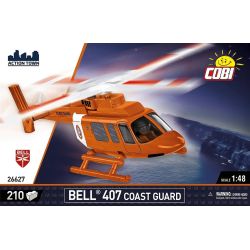 COBI 26627 MÁY BAY TRỰC THĂNG BELL 407 CẢNH SÁT BIỂN 1:48 tỷ lệ 1:48 bộ đồ chơi xếp lắp ráp ghép mô hình City BELL 407 COAST GUARD Thành Phố 210 khối