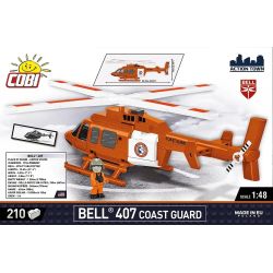 COBI 26627 MÁY BAY TRỰC THĂNG BELL 407 CẢNH SÁT BIỂN 1:48 tỷ lệ 1:48 bộ đồ chơi xếp lắp ráp ghép mô hình City BELL 407 COAST GUARD Thành Phố 210 khối