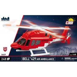 COBI 26629 MÁY BAY TRỰC THĂNG BELL 429 XE CỨU THƯƠNG 1:48 tỷ lệ 1:48 bộ đồ chơi xếp lắp ráp ghép mô hình City BELL 429 AIR AMBULANCE Thành Phố 248 khối
