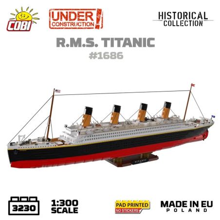 COBI 1686 TITANIC ROYAL CRUISE 1 300 tỷ lệ 1:300 bộ đồ chơi xếp lắp ráp ghép mô hình Creator R.M.S. TITANIC Sáng Tạo 3230 khối