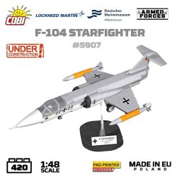COBI 5907 MÁY BAY CHIẾN ĐẤU F-104 1:48 tỷ lệ 1:48 bộ đồ chơi xếp lắp ráp ghép mô hình Military Army F-104 STARFIGHTER Quân Sự Bộ Đội 420 khối