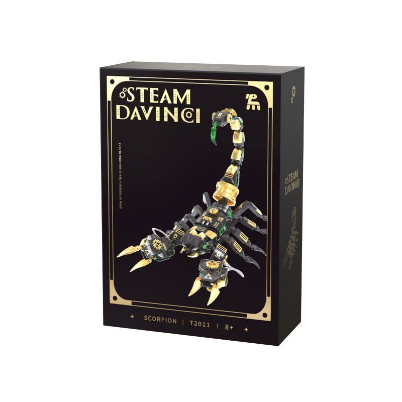 TAKUGI T2011 2011 STEAM DAVINCI BỌ CẠP KHỔNG LỒ PHÁT HÀNH SINH VẬT CƠ KHÍ bộ đồ chơi xếp lắp ráp ghép mô hình STEAM DAVINCI SCORPION