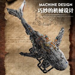 BEAUTY AND 13059 CÁ VOI CƠ HỌC bộ đồ chơi xếp lắp ráp ghép mô hình Technic SEMI MECHANICAL WHALE Kỹ Thuật Công Nghệ Cao Mô Hình Phương Tiện 1388 khối