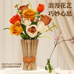 BEAUTY AND 13066 BÌNH HOA HỒNG bộ đồ chơi xếp lắp ráp ghép mô hình Creator BUNCH OF FLOWERS Sáng Tạo 868 khối