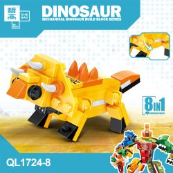 ZHEGAO QL1724 1724 KHỦNG LONG TÁM TRONG MỘT MECHA bộ đồ chơi xếp lắp ráp ghép mô hình