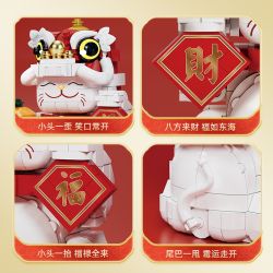 XINGYA EXCELLENT PRODUCTS 89122 LION DANCE CAT bộ đồ chơi xếp lắp ráp ghép mô hình Creator Sáng Tạo 800 khối