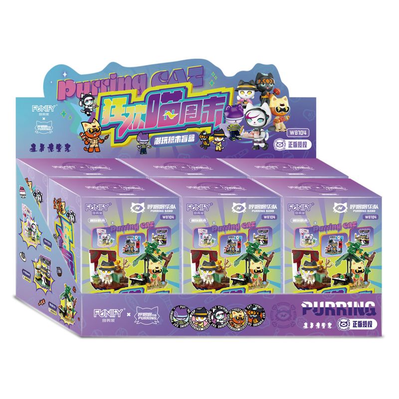 FUNIFY W8104 8104 HULULU BAND CARNIVAL MEOW CUỐI TUẦN bộ đồ chơi xếp lắp ráp ghép mô hình Movie & Game Phim Và Trò Chơi