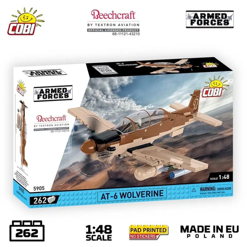 COBI 5905 AT-6 MÁY BAY TẤN CÔNG ÁNH SÁNG WOLVERINE 1:48 tỷ lệ 1:48 bộ đồ chơi xếp lắp ráp ghép mô hình Military Army AT-6 WOLVERINE Quân Sự Bộ Đội 262 khối