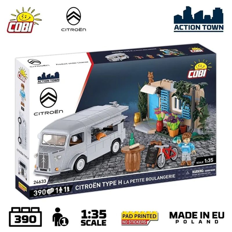 COBI 24633 CITROEN TYPE H PIG HEAD CAR 1:35 tỷ lệ 1:35 bộ đồ chơi xếp lắp ráp ghép mô hình City CITROËN TYPE H Thành Phố 390 khối